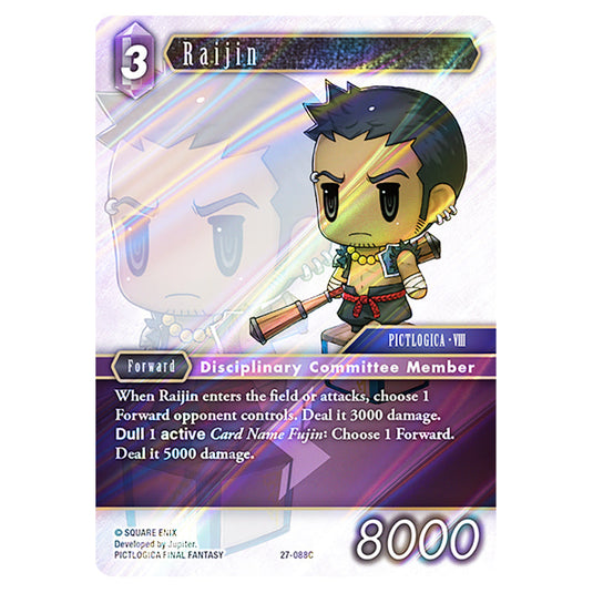Raijin 27-088C card from the Final Fantasy set Journey of Discovery