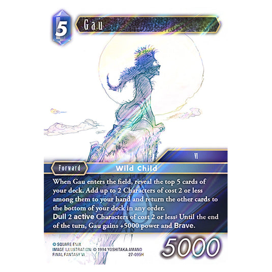 Gau 27-095H card from the Final Fantasy set Journey of Discovery