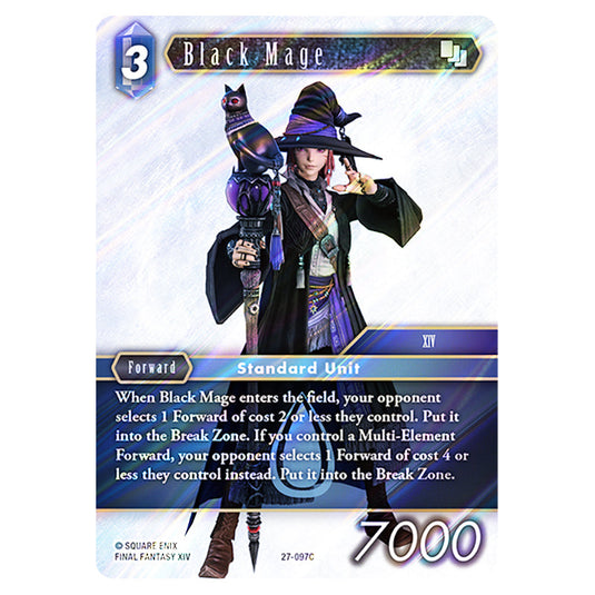 Black Mage 27-097C card from the Final Fantasy set Journey of Discovery