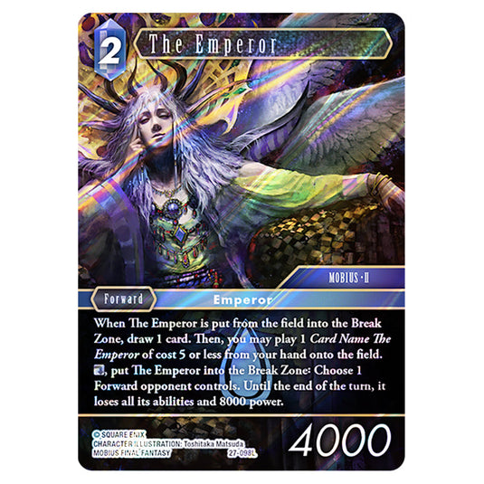 The Emperor 27-098L card from the Final Fantasy set Journey of Discovery