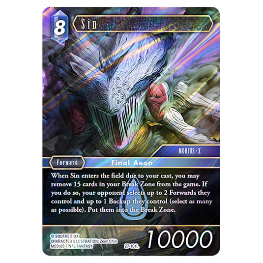Sin 27-101L card from the Final Fantasy set Journey of Discovery