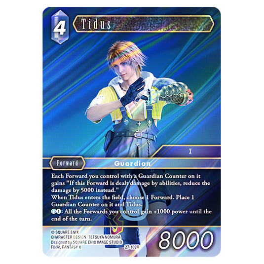 Tidus 27-102R card from the Final Fantasy set Journey of Discovery