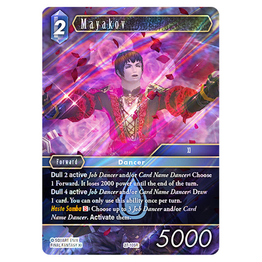 Mayakov 27-105R card from the Final Fantasy set Journey of Discovery