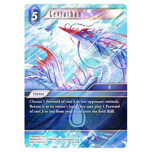 Leviathan 27-108H card from the Final Fantasy set Journey of Discovery