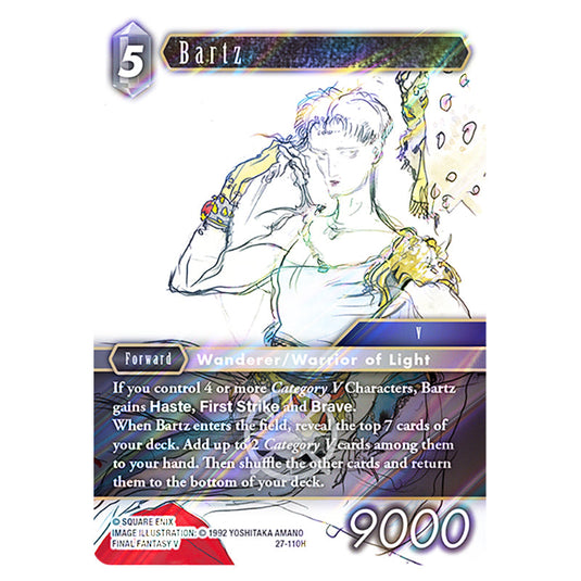 Bartz 27-110H card from the Final Fantasy set Journey of Discovery