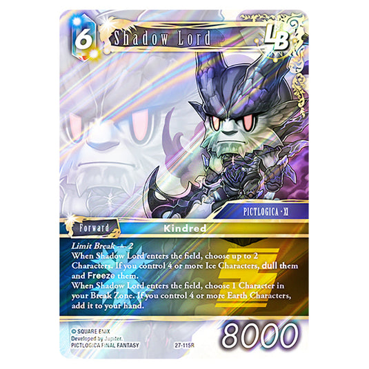 Shadow Lord 27-115R card from the Final Fantasy set Journey of Discovery