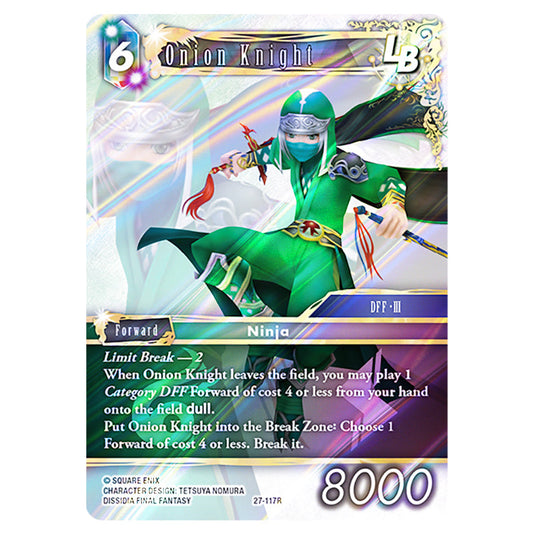 Onion Knight 27-117R card from the Final Fantasy set Journey of Discovery