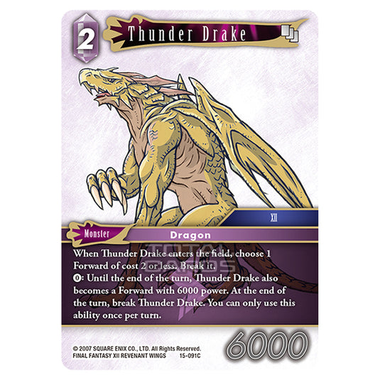 Final Fantasy - Opus 15 - Crystal Dominion - Thunder Drake - (15-091C)