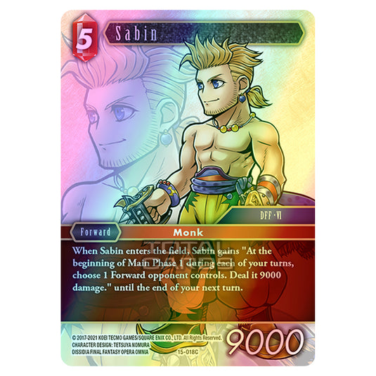 Final Fantasy - Opus 15 - Crystal Dominion - Sabin - (15-018C) (Foil)