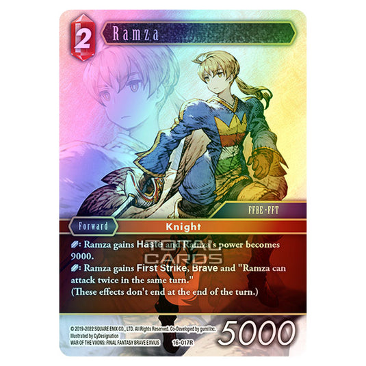 Final Fantasy - Emissaries of Light - Ramza - (16-017R) (Foil)