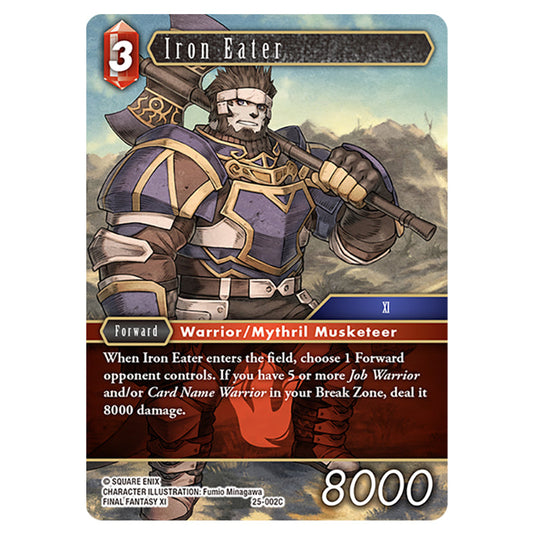 Iron Eater 25-002C card from the Final Fantasy set Tears of the Planet