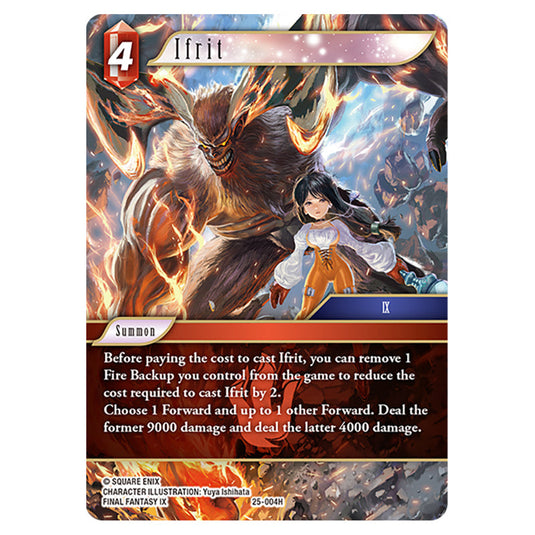 Ifrit 25-004H card from the Final Fantasy set Tears of the Planet