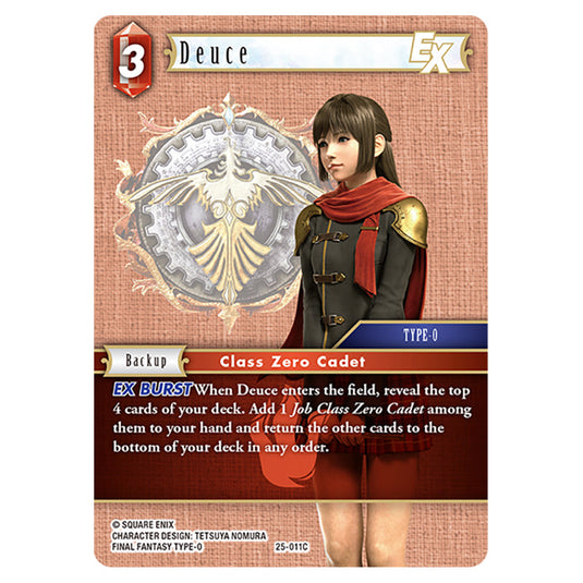 Deuce 25-011C card from the Final Fantasy set Tears of the Planet