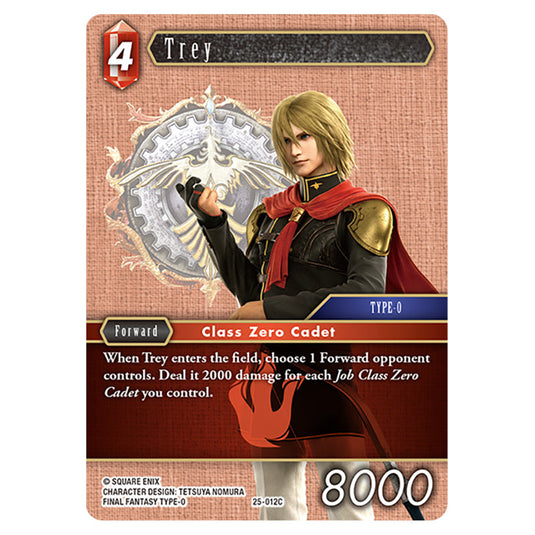 Trey 25-012C card from the Final Fantasy set Tears of the Planet
