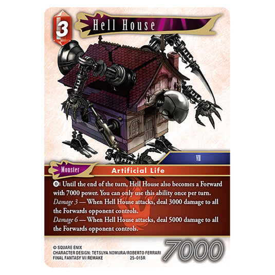 Hell House 25-015R card from the Final Fantasy set Tears of the Planet