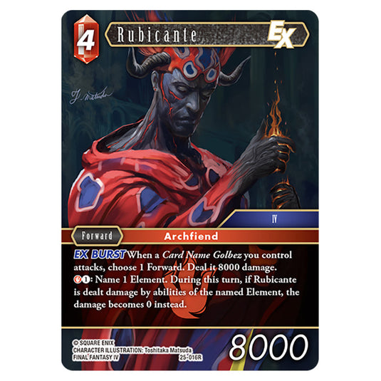 Rubicante 25-016R card from the Final Fantasy set Tears of the Planet