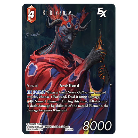 Rubicante 25-016R-a card from the Final Fantasy set Tears of the Planet