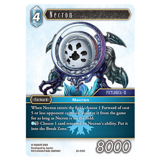 Necron 25-019C card from the Final Fantasy set Tears of the Planet