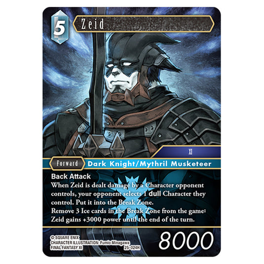 Zeid 25-024H card from the Final Fantasy set Tears of the Planet