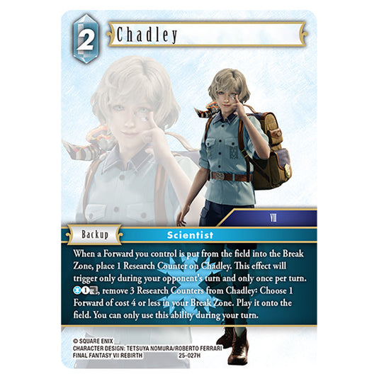 Chadley 25-027H card from the Final Fantasy set Tears of the Planet