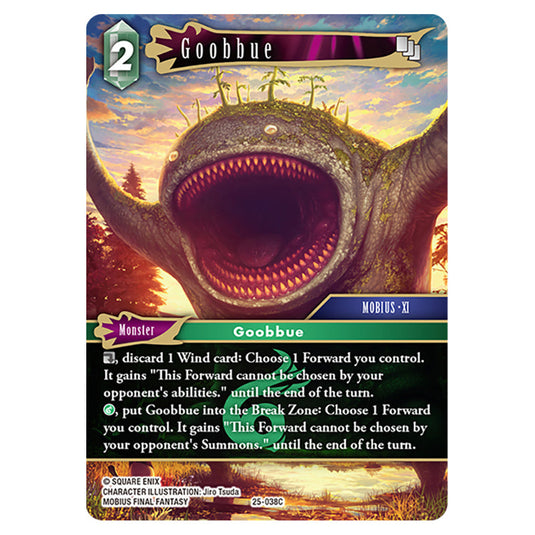 Goobbue 25-038C card from the Final Fantasy set Tears of the Planet