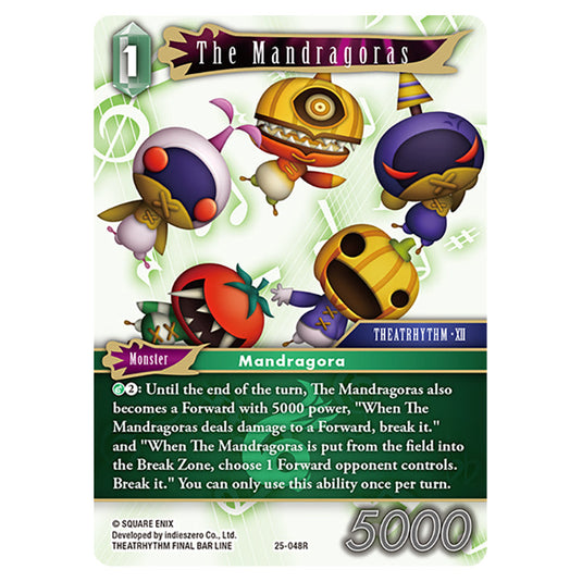 The Mandragoras 25-048R card from the Final Fantasy set Tears of the Planet