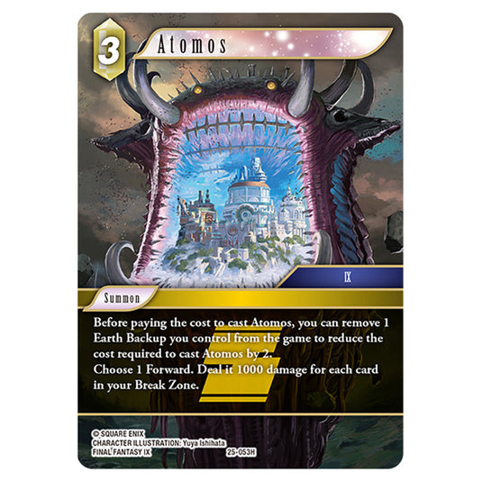 Atomos 25-053H card from the Final Fantasy set Tears of the Planet