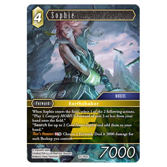 Sophie 25-062C card from the Final Fantasy set Tears of the Planet