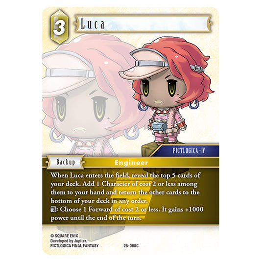 Luca 25-068C card from the Final Fantasy set Tears of the Planet