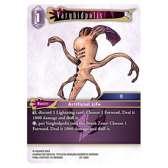 Varghidpolis 25-069C card from the Final Fantasy set Tears of the Planet