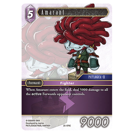 Amarant 25-074C card from the Final Fantasy set Tears of the Planet