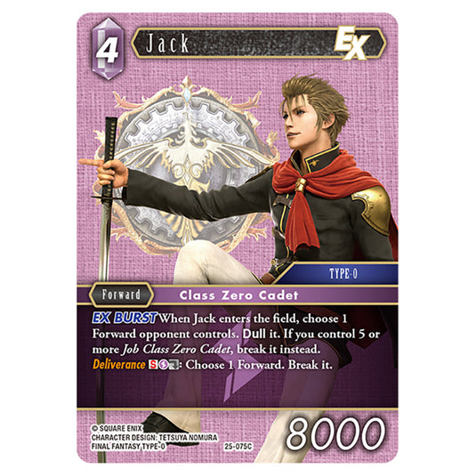 Jack 25-075C card from the Final Fantasy set Tears of the Planet