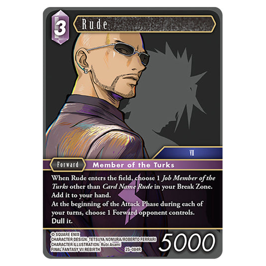 Rude 25-084R card from the Final Fantasy set Tears of the Planet