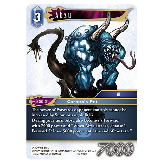 Abzu 25-086R card from the Final Fantasy set Tears of the Planet