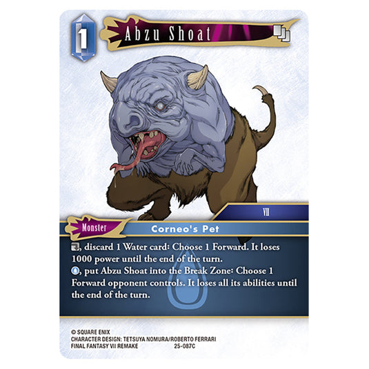 Abzu Shoat 25-087C card from the Final Fantasy set Tears of the Planet