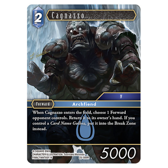 Cagnazzo 25-089R card from the Final Fantasy set Tears of the Planet