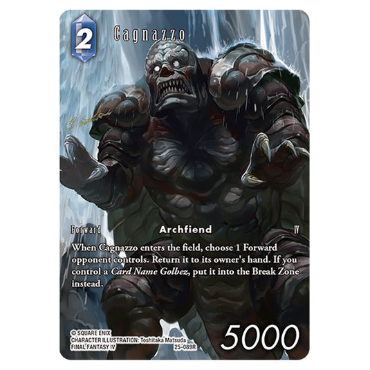Cagnazzo 25-089R-a card from the Final Fantasy set Tears of the Planet