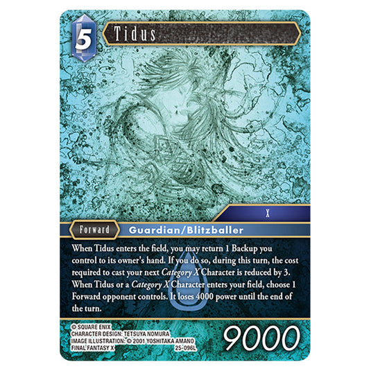 Tidus 25-096L card from the Final Fantasy set Tears of the Planet
