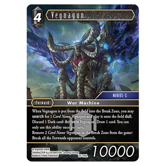 Vegnagun 25-105L card from the Final Fantasy set Tears of the Planet