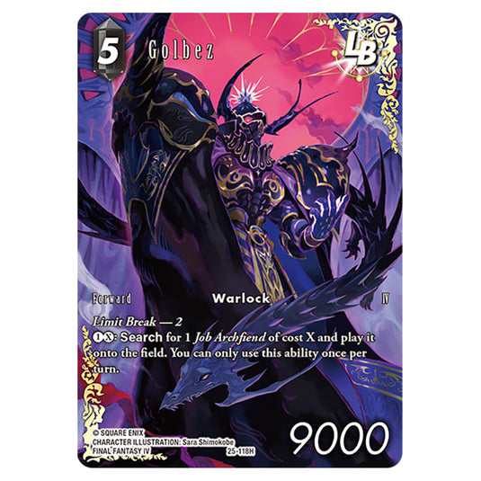 Golbez 25-118H-a card from the Final Fantasy set Tears of the Planet