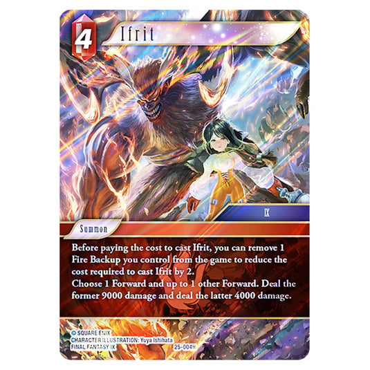 Ifrit 25-004H card from the Final Fantasy set Tears of the Planet
