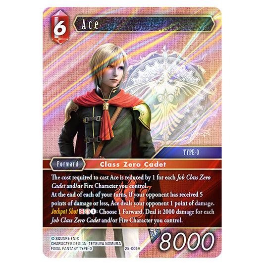 Ace 25-005H card from the Final Fantasy set Tears of the Planet