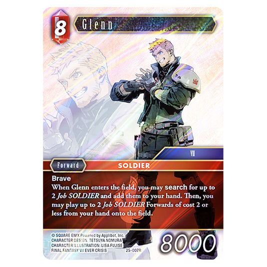 Glenn 25-007R card from the Final Fantasy set Tears of the Planet