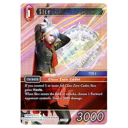 Sice 25-009C card from the Final Fantasy set Tears of the Planet
