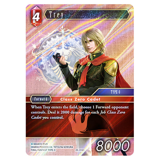 Trey 25-012C card from the Final Fantasy set Tears of the Planet
