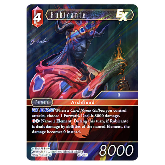 Rubicante 25-016R card from the Final Fantasy set Tears of the Planet