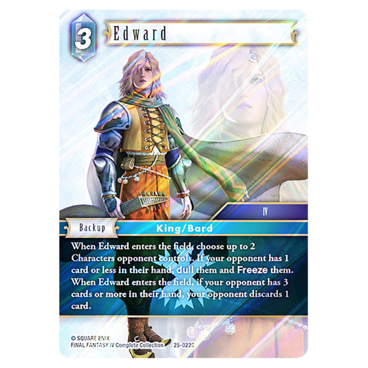 Edward 25-022C card from the Final Fantasy set Tears of the Planet