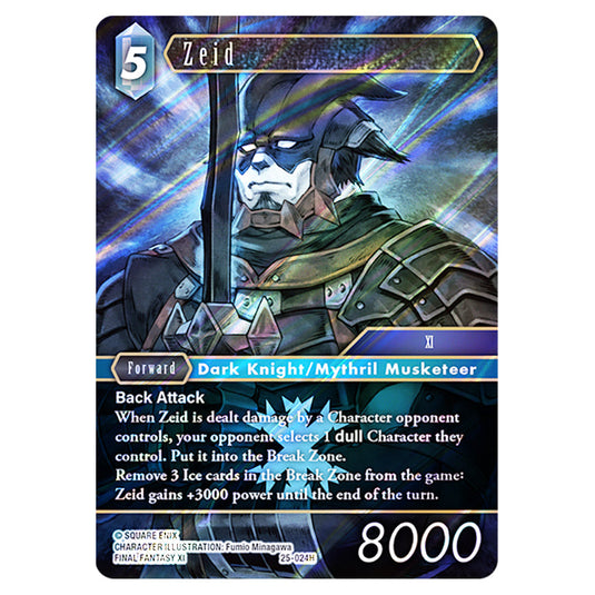 Zeid 25-024H card from the Final Fantasy set Tears of the Planet