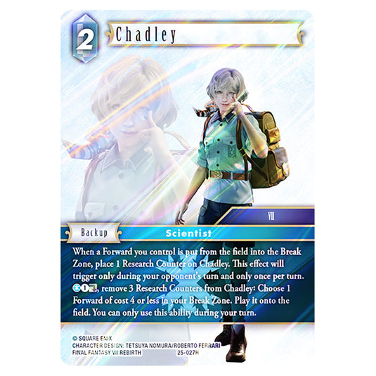 Chadley 25-027H card from the Final Fantasy set Tears of the Planet