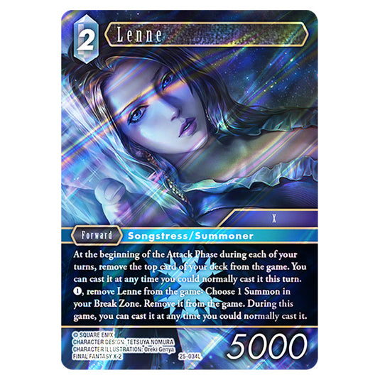 Lenne 25-034L card from the Final Fantasy set Tears of the Planet